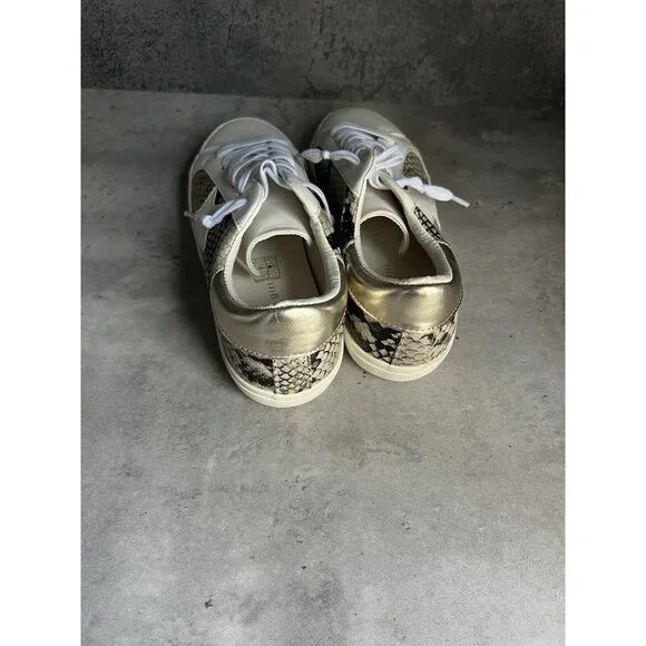 Steve Madden Madden Girls White Multi Snakeskin Star Sneakers Womens Size 7.5 - Picture 8 of 16